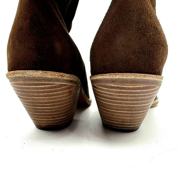BA&SH Women's US 8 EU‎ 39 Claudia Brown Suede Leather Ankle Bootie Pointed Toe - Picture 3 of 7